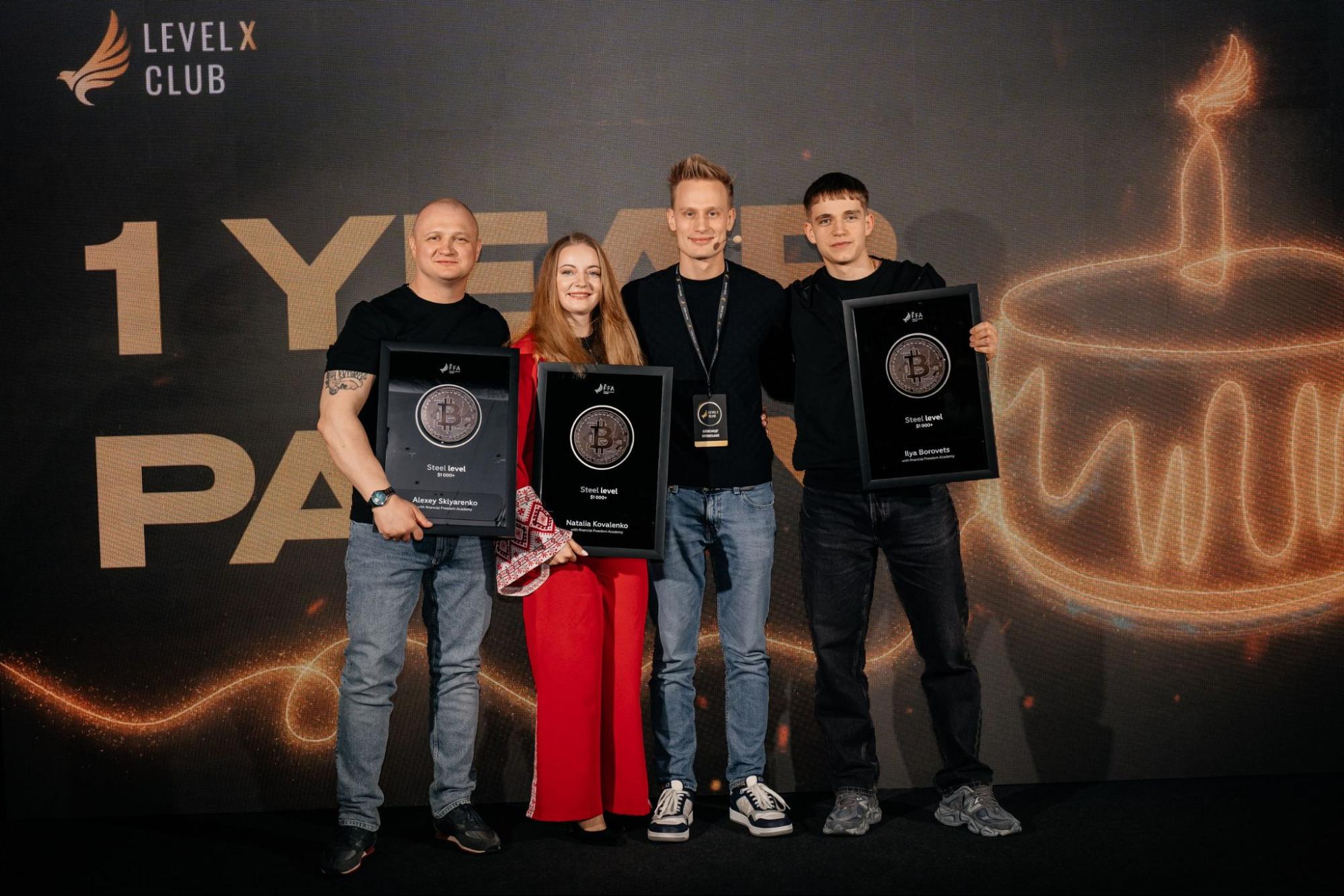Olexandr Orlovskyi with his students in Warsaw at a conference